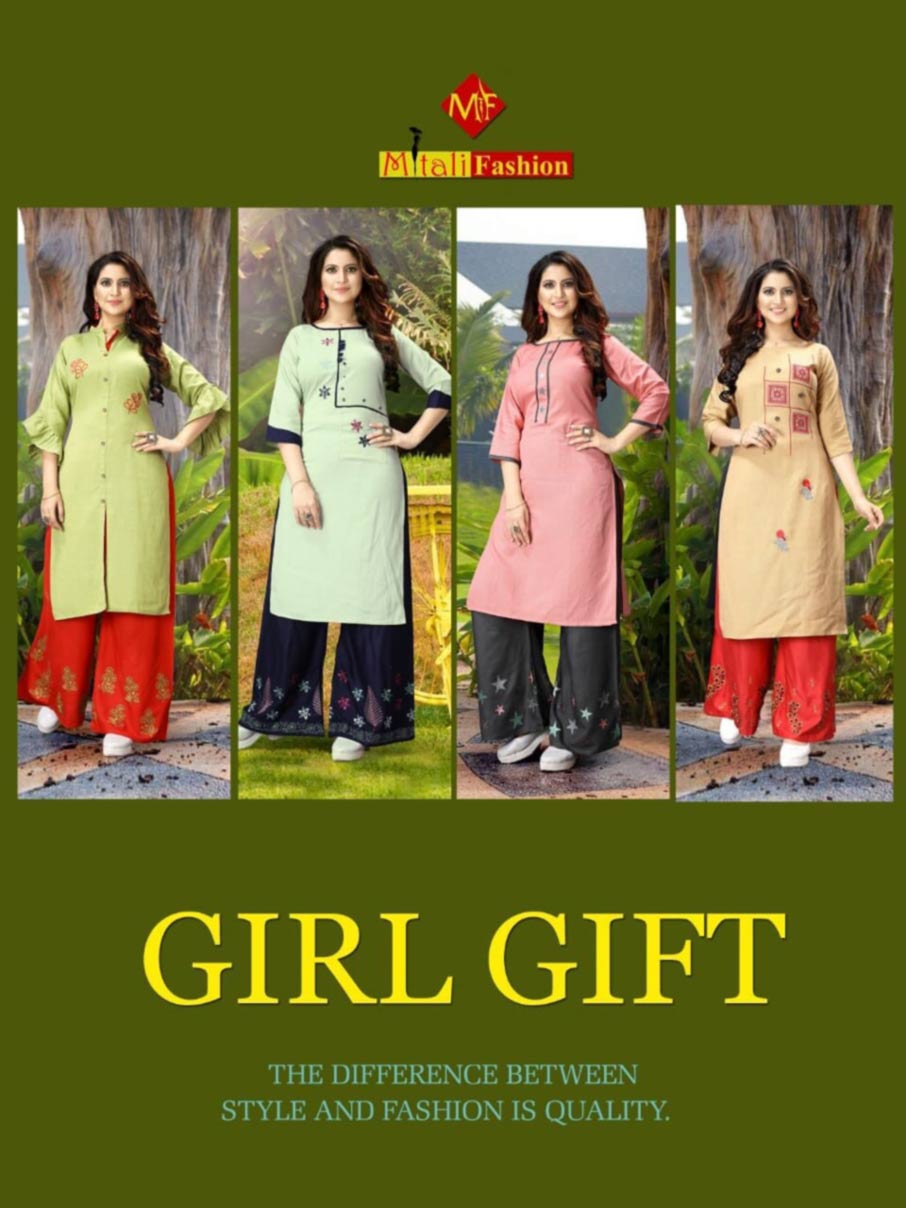 Mitali Girl Gift Rayon Kurti Catalog Set Mitali Girl Gift Rayon Kurti Catalog Set